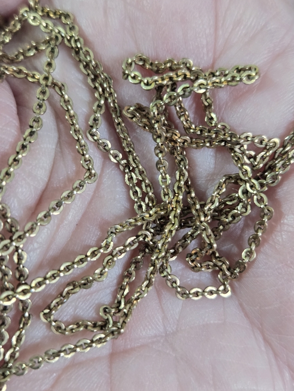 Vintage Gold Filled Watch Chain Necklace